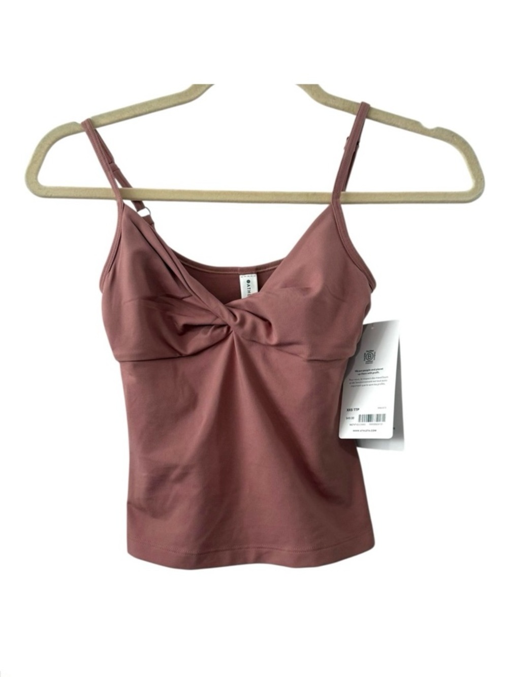 Athleta Trio Twist-Front Camisoles — Dusty Rose, Plum & Black - Picture 4 of 10